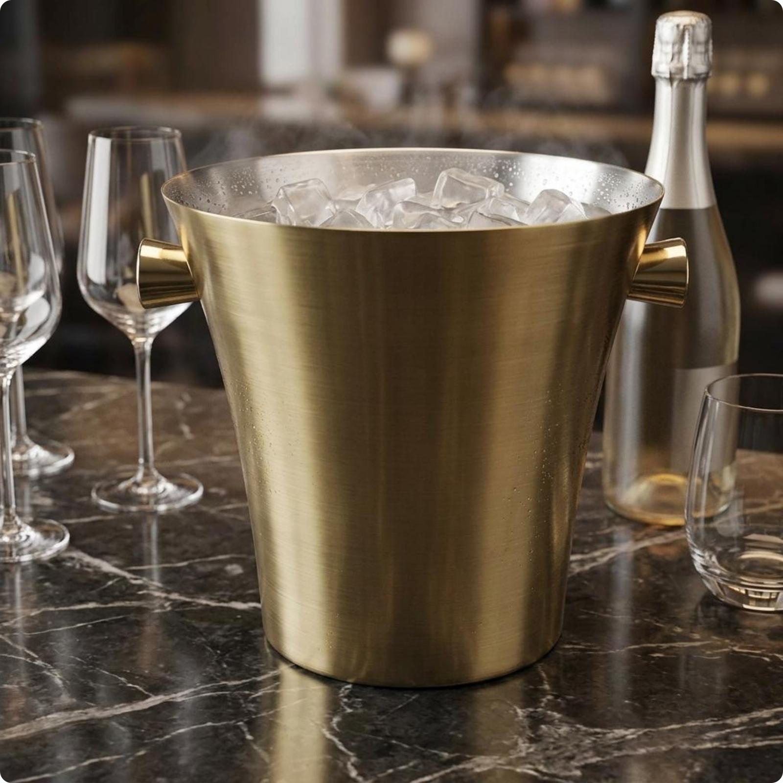 Stainless Steel Ice Container  - đánh giá và giá Ice Bucket Silver