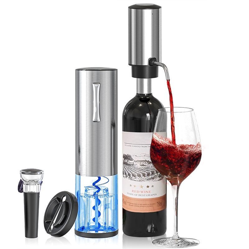 A84G-Electric Wine Opener 4-In - đánh giá và giá Decanter Aerator Set
