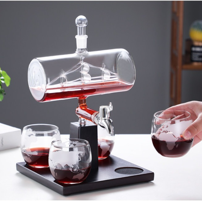 Tempered Glass Wine Decanter H - đánh giá và giá Decanter Aerator Set