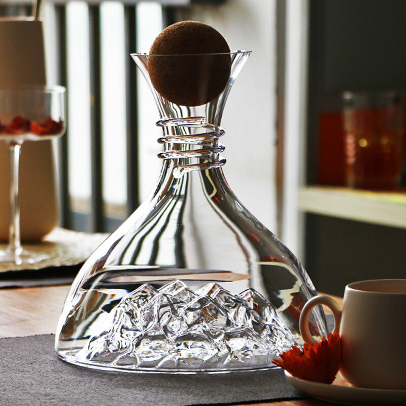 Crystal Iceberg Shape Rapid Ae - đánh giá và giá Decanter Aerator Set