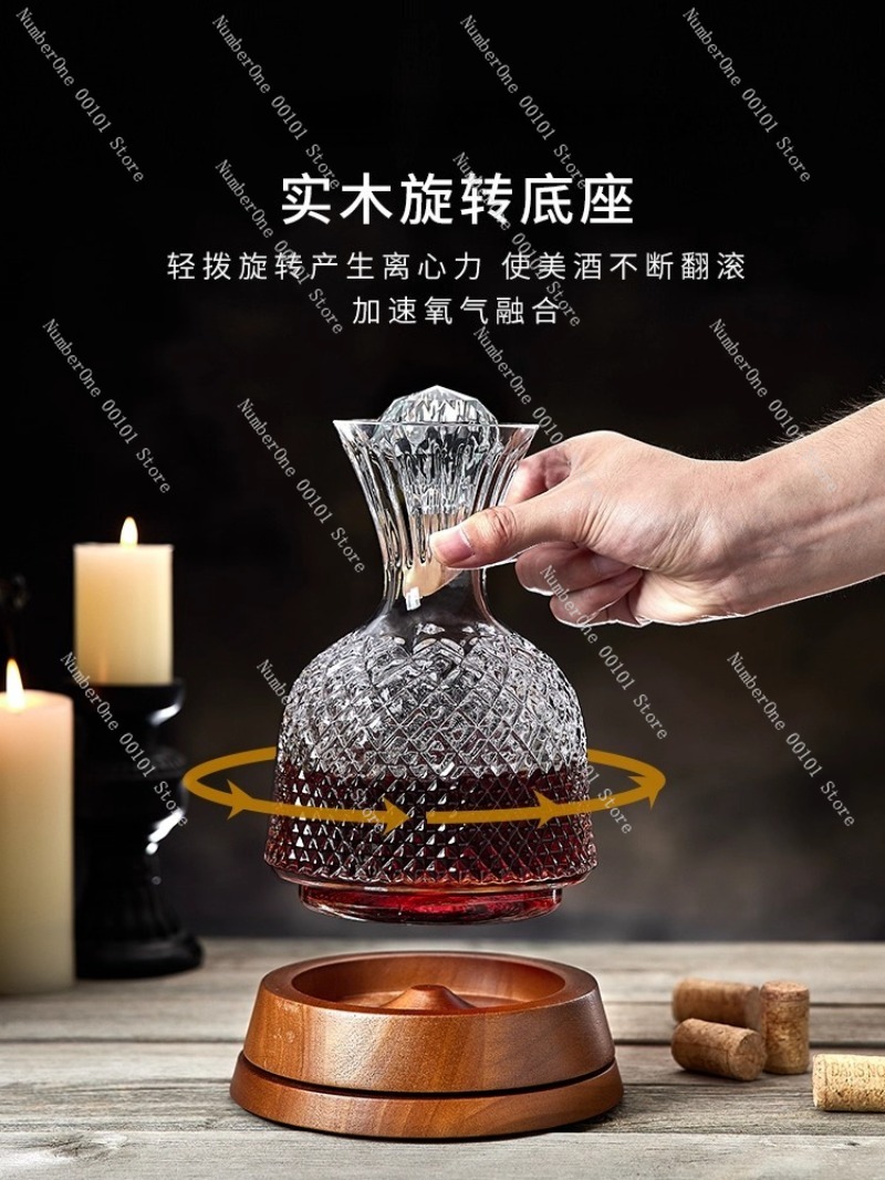 Luxury Rotating Wine Decanter  - đánh giá và giá Decanter Aerator Set