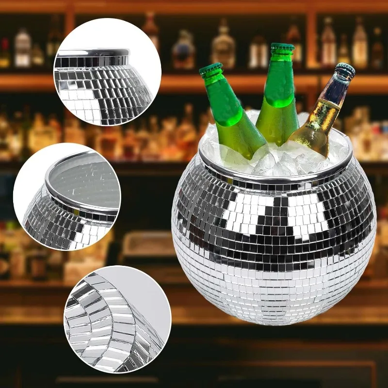 Disco Ice Ball Bucket Mirror S - đánh giá và giá Ice Bucket Silver