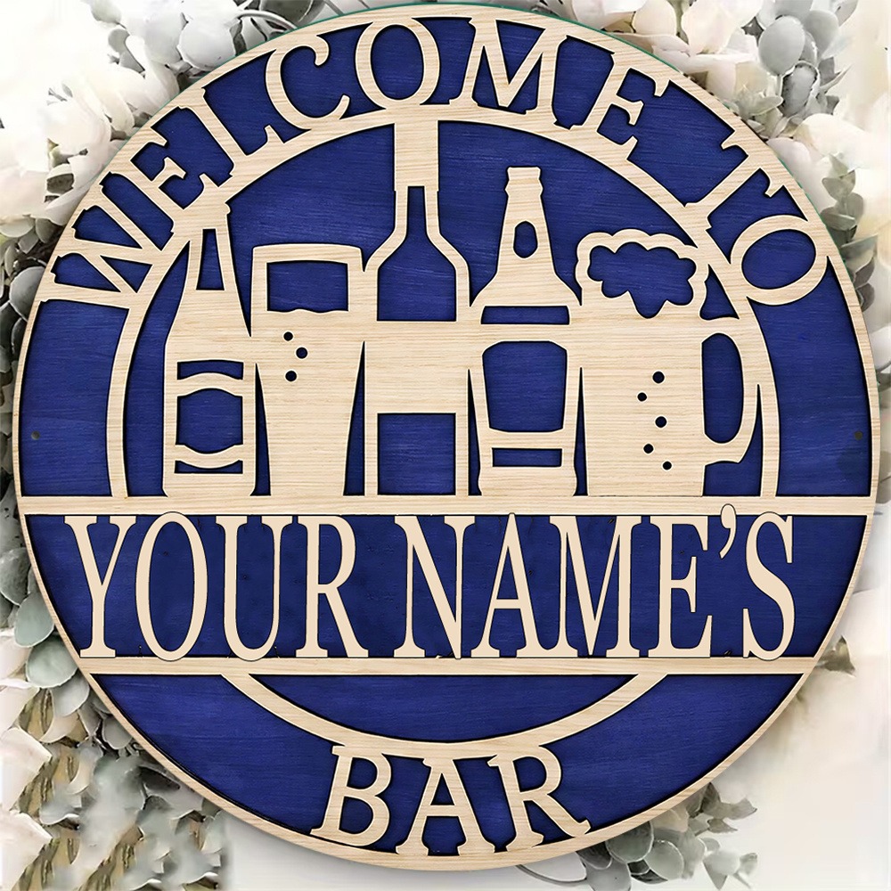 [2D Flat] 1pc Custom Name Holl - đánh giá và giá Wine Beer Name