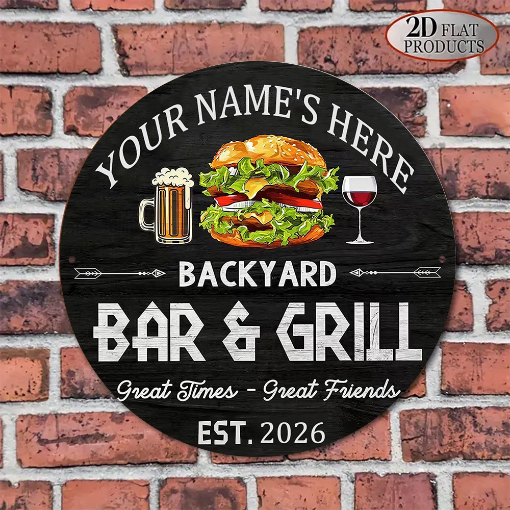 [2D Flat] 1pc Custom Name Roun - đánh giá và giá Wine Beer Name