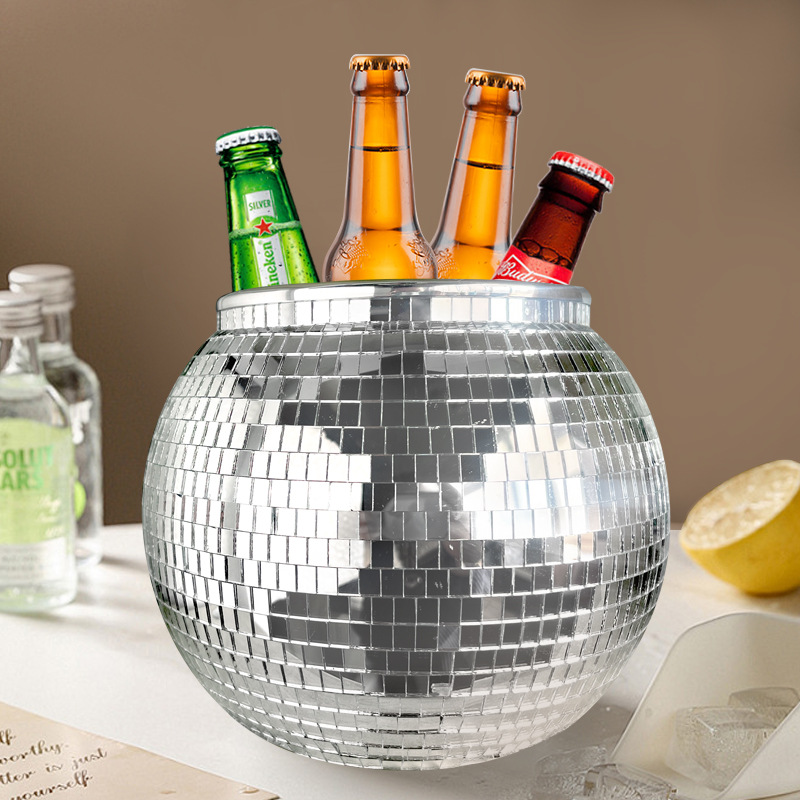Disco Ball Ice Bucket Plastic  - đánh giá và giá Ice Bucket Silver