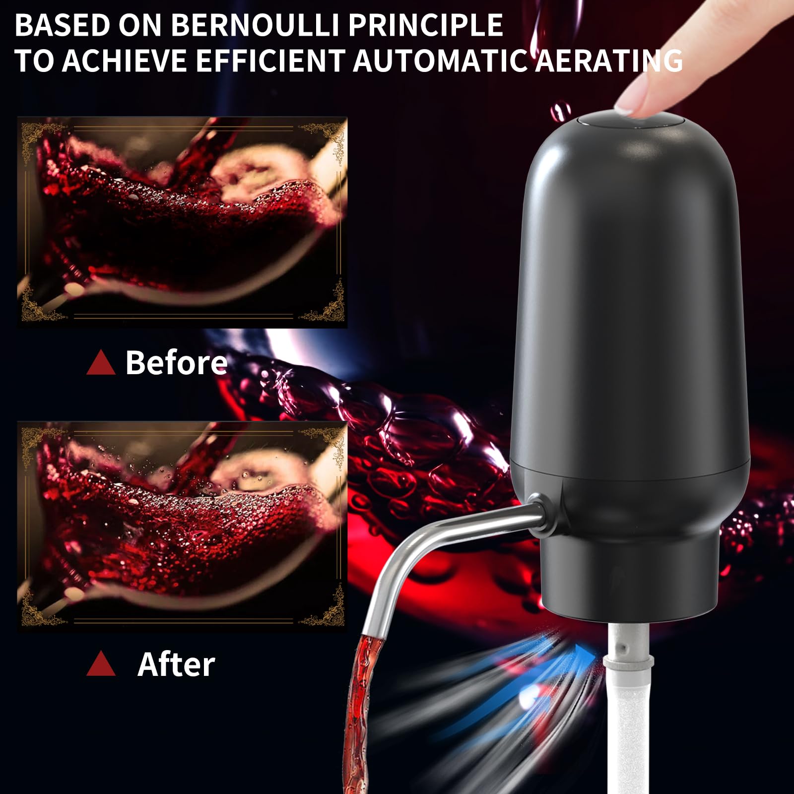 Intelligent Electric Wine Aera - đánh giá và giá Decanter Aerator Set