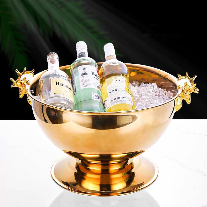 Creative Stainless Steel Deer  - đánh giá và giá Ice Bucket Silver