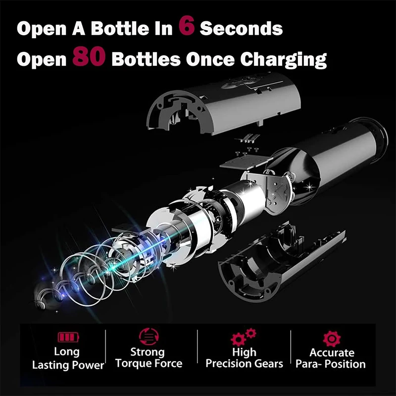 USB Rechargeable 4-in-1 Electr - đánh giá và giá Decanter Aerator Set