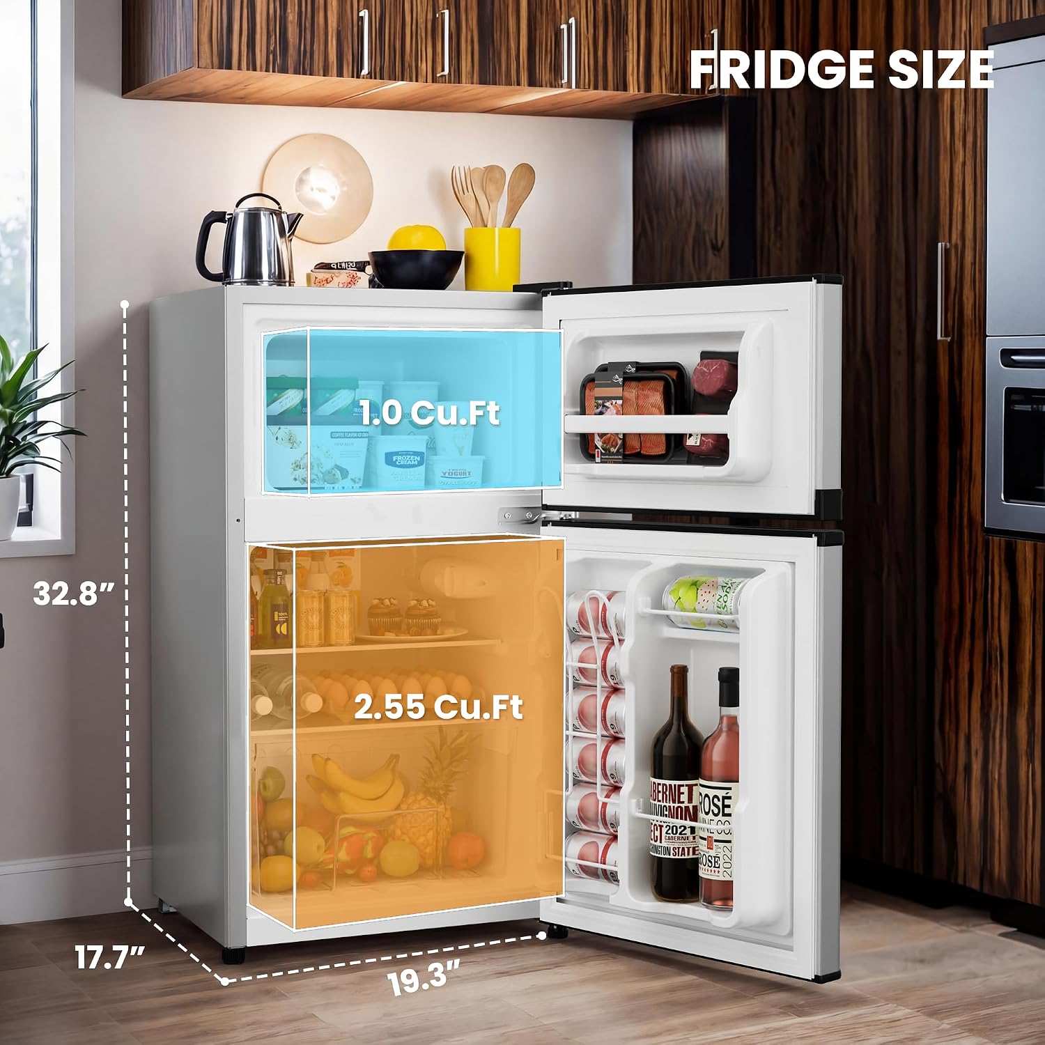 3.6 Cubic Foot Freezer Refrige - đánh giá và giá Ice Bucket Silver