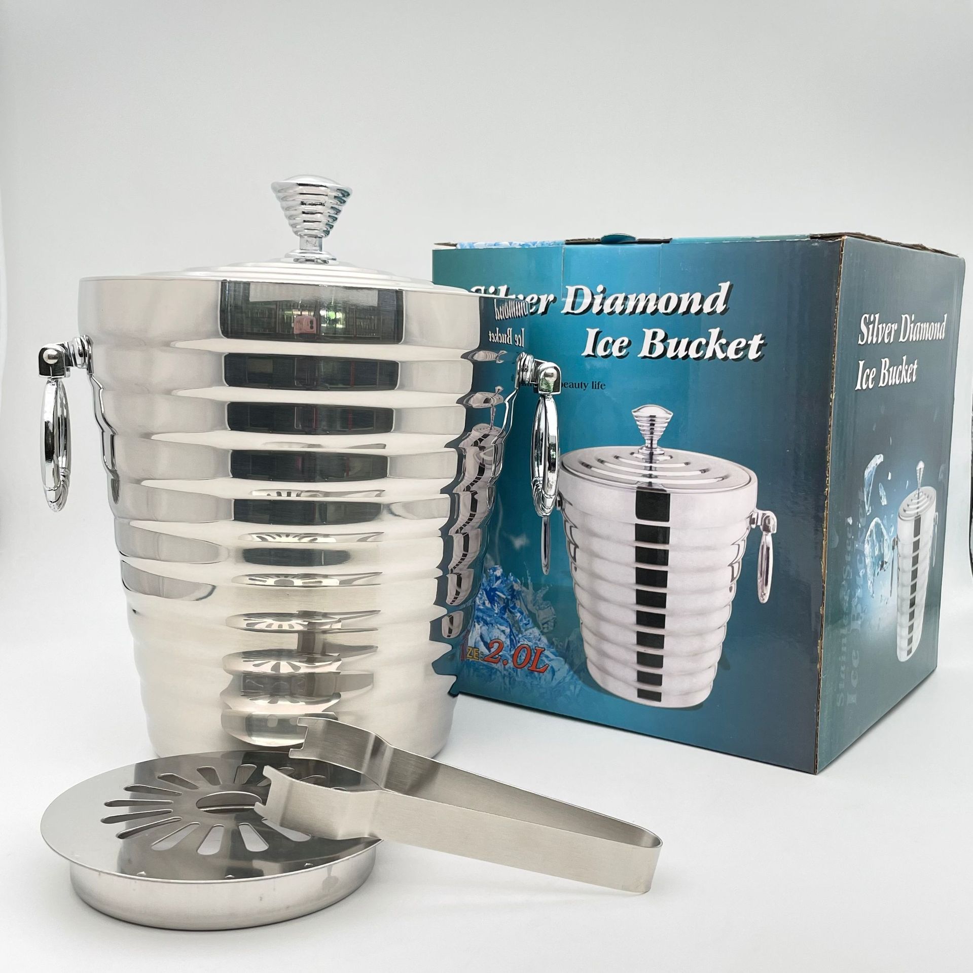 Stainless Steel Double Ice Buc - đánh giá và giá Ice Bucket Silver