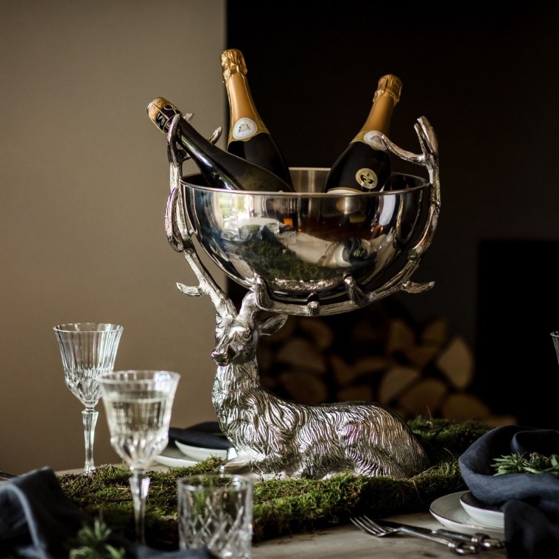 Rest stage deer champagne ice  - đánh giá và giá Ice Bucket Silver
