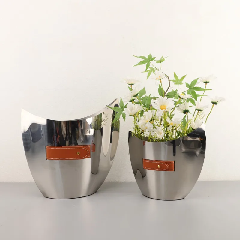 Curved Stainless Steel Vase, H - đánh giá và giá Ice Bucket Silver
