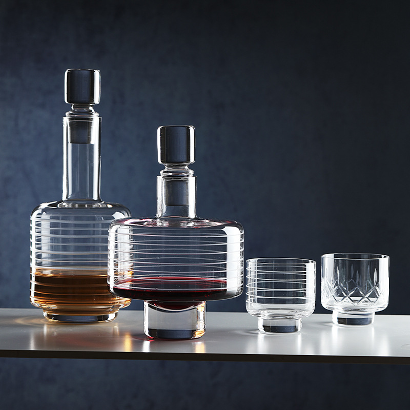 Modern Minimal Textured Crysta - đánh giá và giá Decanter Aerator Set